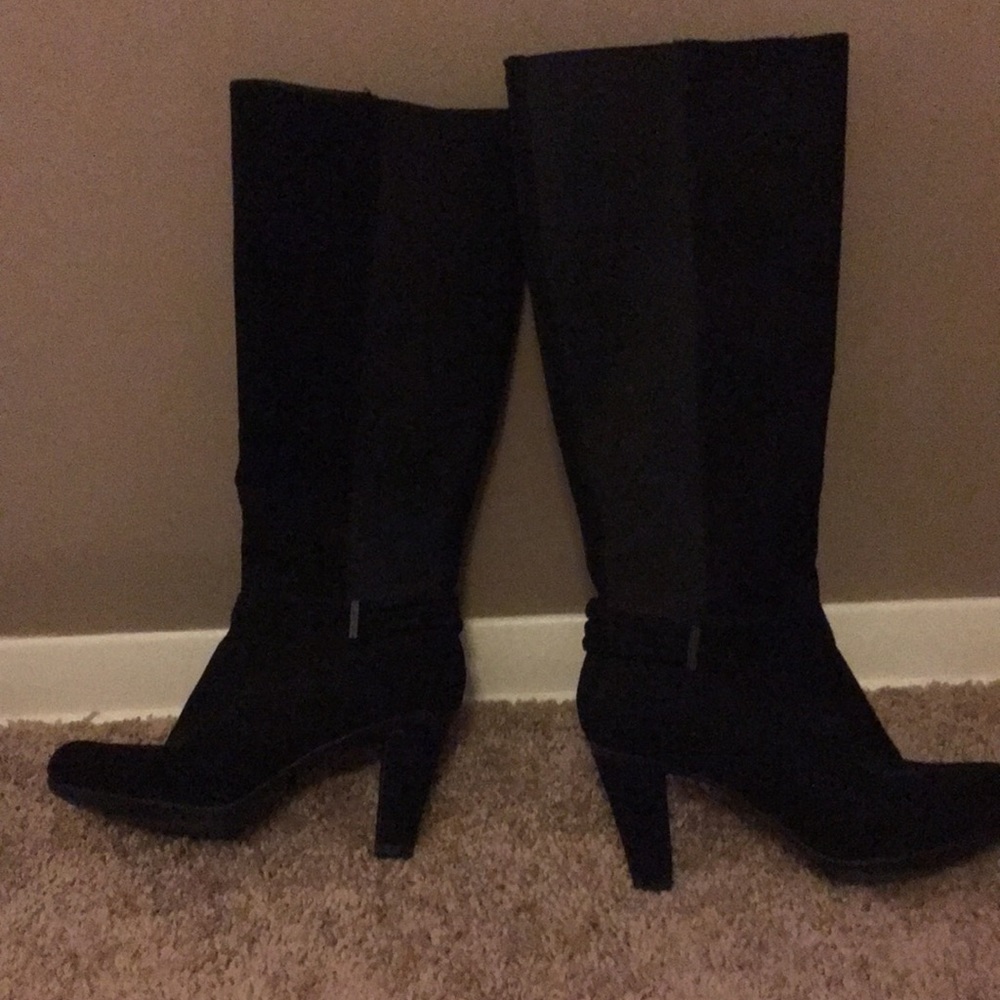 Black Suede Boots Excellent Condition